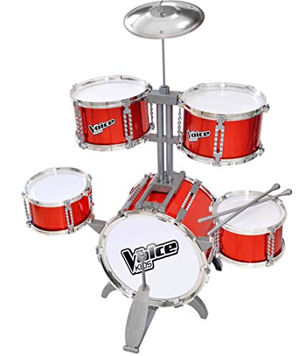 The Voice Kids Schlagzeug für Kinder Schlagzeug Set mit Hocker
