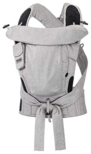 Bondolino Plus Babytrage inklusive Bindeanleitung, grau-meliert