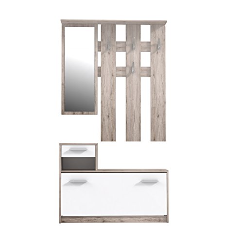 NEWFACE Foxi Garderobe, Holz, sandeiche, 97.5 x 25 x 180 cm