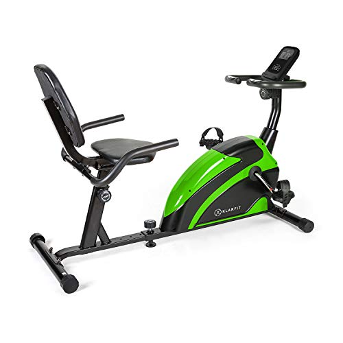 Klarfit Relaxbike 6.0 SE Liege-Ergometer - Cardiobike, Heimtrainer, Schwungmasse: 12 kg, 8-Stufiger Magnetwiderstand, Tablethalterung, PulseControl, SilentBelt Drive, max. 100 kg, schwarz