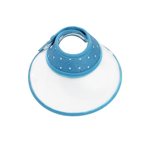 Vivifying Haustier Halskrause, Verstellbar von 17-23 cm Leichtgewicht Schutzkragen für Welpen, Kleine Hunde und Katzen (Blau)