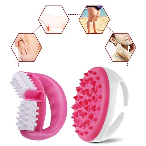 Massage, Anti Cellulite, Cellulite Massage Gerät, Anti Cellulite Roller, Massagebürste Für straffe Haut, Massage, Wellness und Beauty (Pink)