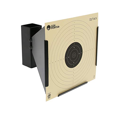 OpTacs - Kugelfang Scheibenkasten 17x17 cm Trichter aus Metall für Luftgewehr Zielscheibe
