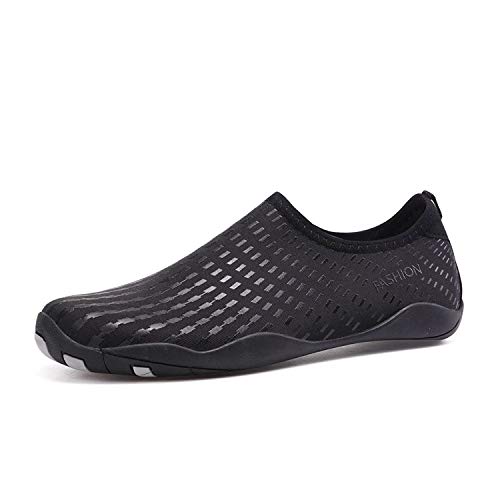Le LeKuni Badeschuhe Kinder Mädchen Jungen Schwimmschuhe Surfschuhe Barfus Schuhe Wasserschuhe Strandschuhe Aquaschuhe Rutschfeste Neoprenschuhe (28 EU, Schwarz1761)