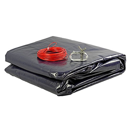 POOL Total Pool Abdeckplane 200g/m² für Rundbecken blau/schwarz für Ø 5,50 m Rundpool | Premium Qualität
