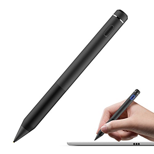 MoKo Active Stylus Stift, hohe Präzision und Empfindlichkeit Punkt 1,5 mm kapazitiven Stylus, für Touchscreen-Geräte Tablet / Smartphone iPhone X / 8/10 Plus, iPad, Samsung - Schwarz