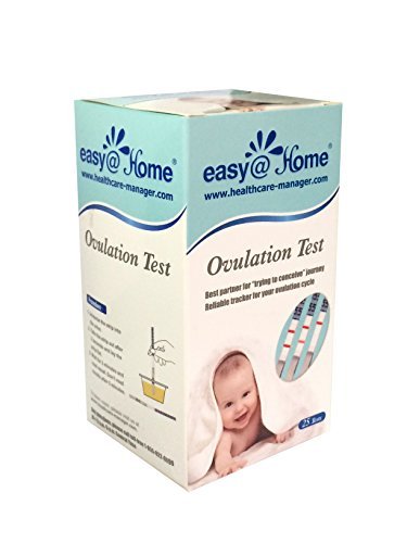 Easy@Home 25 Ovulationstest Streifen – Unterstützt durch die kostenlose Premom Ovulation APP (25 LH Tests)