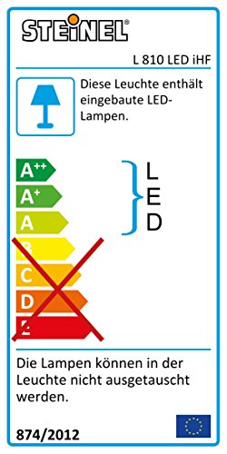 Steinel LED Außenleuchte L 810 LED iHF silber, 12,5 W, 612 lm, LED Wandleuchte, 160° Bewegungsmelder, 5 m Reichweite