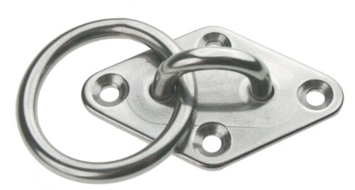 Augplatte mit Ring Edelstahl 80 x 50 mm ARBO-INOX