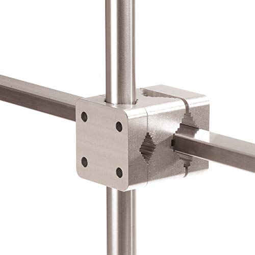 SONNENSCHIRM-HALTER BALKON-GELÄNDER Sunnystar – Made in Germany | Sonnenschirmständer Aluminium platzsparend universal für Balkon ǀ Balkonschirm-Halterung | Balkon-Klammer für Sonnenschirme mit Schirmstock Ø 20 - 50mm | Alu eloxiert