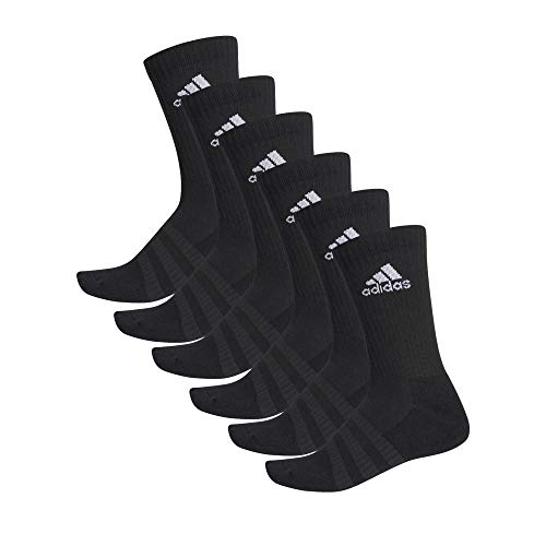 adidas 6 Paar Cushion Crew Socken, Black, M