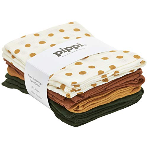 pippi Unisex Baby 8er Pack Windeln mit verschiedenen Motiven Badebekleidungsset, Mehrfarbig (Adobe 213), (Herstellergröße:70x70)