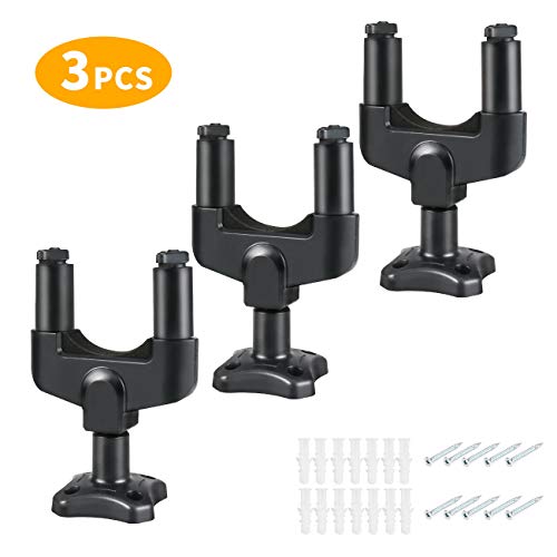 Gitarrenwandhalter,Laelr Gitarrenhalter Platzsparend Gitarren Haken Universell Geeignet Auto Lock Gitarrenhalter für elektrische Akustikgitarre Bass Ukulele Banjo Mandoline