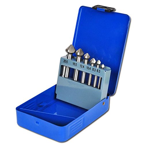 Kegel Senker Set, 6-teilig, DIN 335-C, in Metallbox