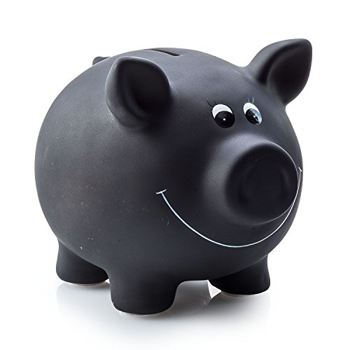 Sparschwein aus Keramik zum Beschriften, Tafellack, Kreidetafel