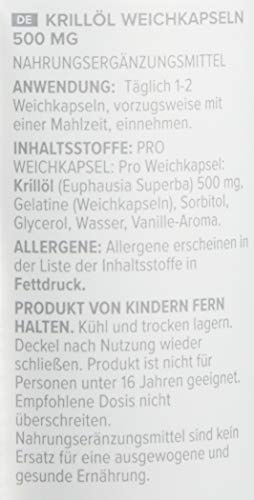 Bulk Powders Krillöl Kapseln 500 mg, 60 Tabletten