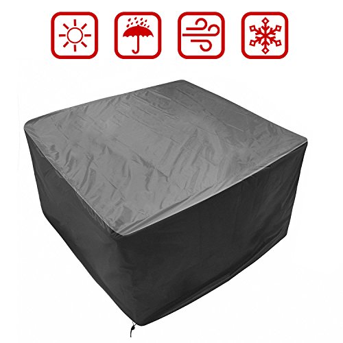 Abdeckplane Gartenmöbel,Schutzhülle Gartenmöbel,Gartenmöbel Abdeckung,Abdeckhaube Gartenmöbel Premium Heavy Duty Wasserdichte Outdoor-Möbel Gartentisch Abdeckung 125 x 125 x 75cm