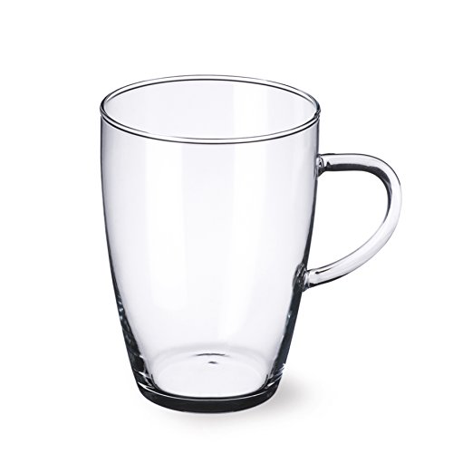 Bohemia Cristal 093/006/010 SIMAX Tasse ca. 400 ml aus hitzebeständigem Borosilikatglas 4er Set 'Lyra'