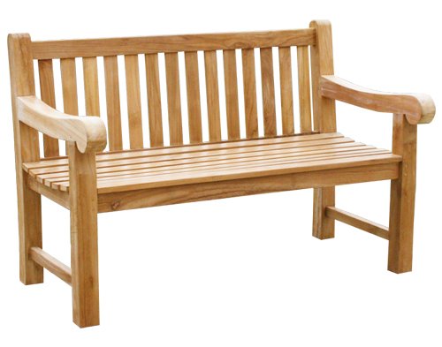 KMH, 2-sitzer Gartenbank 'Balmoral' (120 cm) - ECHT TEAK (#102061)