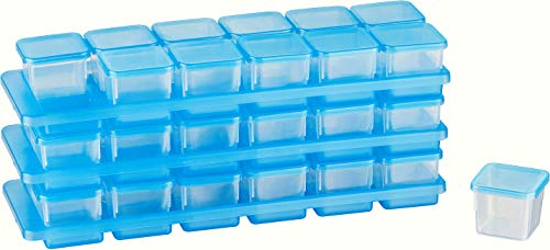 MiraHome Kigima Mini-Tiefkühldose 0,03l rechteckig 3,5x3,5x3,3 cm 3x12er Set mit je Einer Halterung