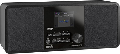 Imperial 22-231-00 Dabman i200 Internet/DAB+ Radio (Stereo Sound, UKW, WLAN, LAN, Aux-In, Line-Out, Kopfhörer Ausgang inkl. Netzteil) schwarz