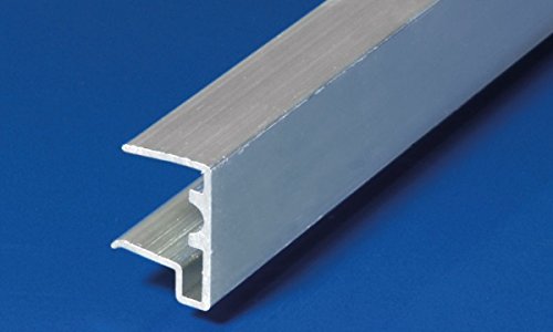 Alu-U-Abschlussprofil 16 mm silber 980 mm länge mit Tropfnase für Stegplatten