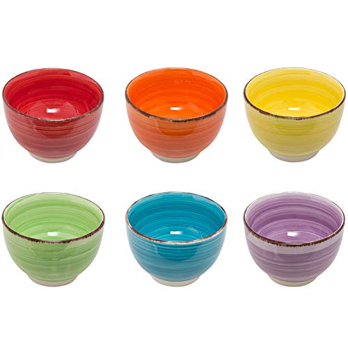 esto24 Design 6er Set Müslischalen Dessertschale 750ml Porzellan in Tollen Farben - Das Highlight auf Jedem Tisch