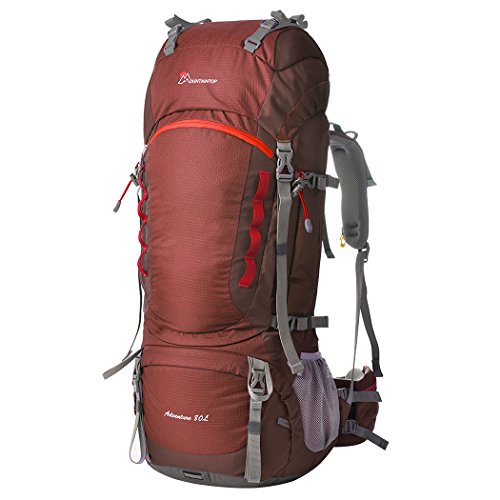 Mountaintop 80L Outdoor Wanderrucksäcke Trekkingrucksäck Reiserucksäck mit Regenhülle, 83 x 36 x 25cm
