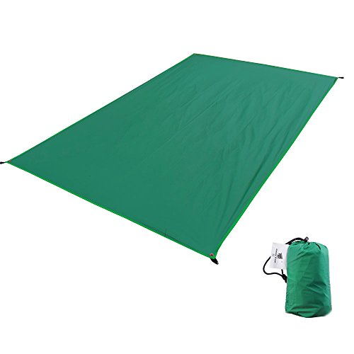 GEERTOP Zeltböden Schutzplane Zeltplanen Zeltunterlage 2 Personen (190g) 20D Ultraleichte Wasserdichte Für Zelt Wanderungen Camping Picknick (Grün, L (210x130cm))