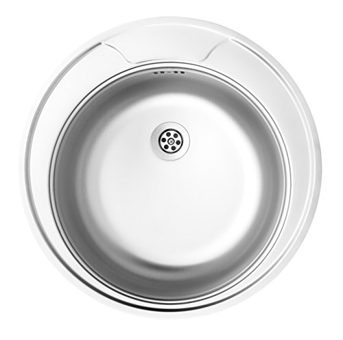 Rund Edelstahlspüle Aufbauspüle Spülbecken Spüle Küchenspüle