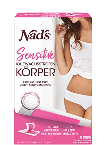 Nad's Sensitive Köperwachssteifen, 28 Stück
