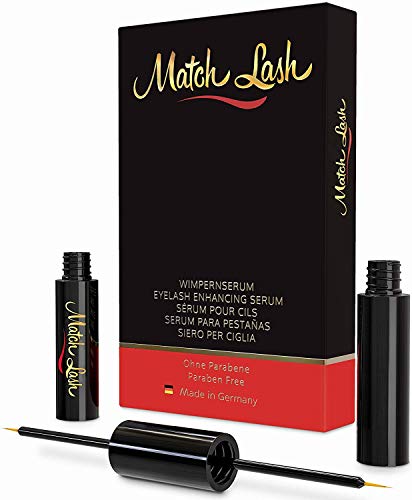 Wimpernserum für lange Wimpern und Augenbrauen - Match Lash 8 ml. Wimpern Booster Made in Germany für stärkeres Wimpernwachstum und Augenbrauenwachstum