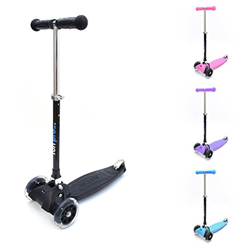 fun pro ONE - der sichere premium Kinder Roller, LED Räder, faltbar, ab 2 Jahre (Kickboard, Tretroller), TÜV geprüft