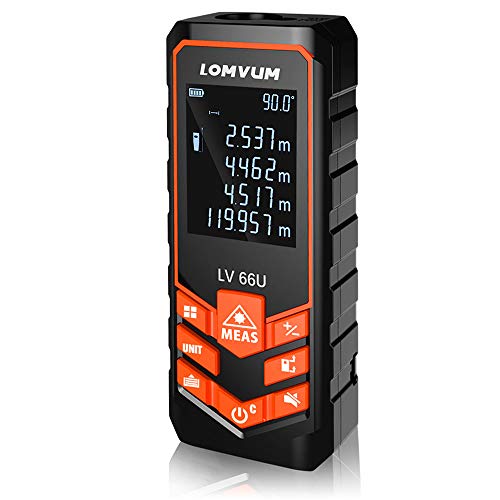 Laser Entfernungsmesser Distanz 50M,LOMVUM Laser Messgerät Entfernung Messen Sie Entfernung, Fläche und Volumen,Pythagoras