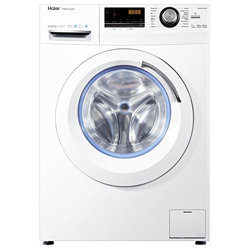 Haier HWD80-B14636 Waschtrockner/A / 1080 kWh/Jahr /1400 UpM / 8 kg Waschen / 5kg Trocken/Endzeitvorwahl / AquaProtect/Weiß