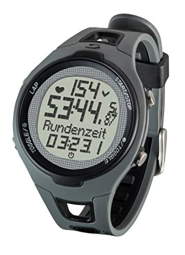 Sigma Sport Pulsuhr PC 15.11, Herzfrequenz mit Brustgurt, EKG genau, wasserdicht, Black