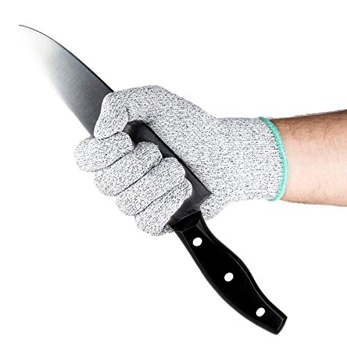 KSKM Schnittschutz-Handschuhe | Schnittfeste Handschuhe 1 Paar | Küchen Handschuhe Anti Cut EN388-Zertifiziert - Größe M
