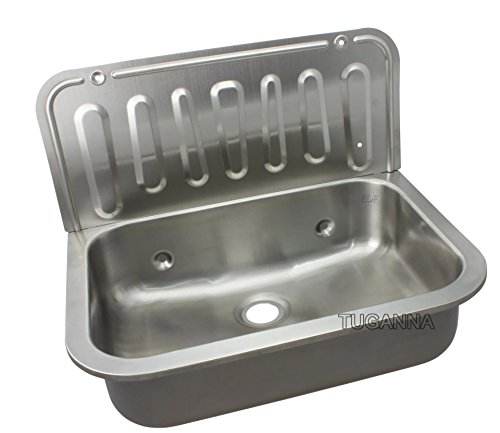 Ausgussbecken Edelstahl Wandmontage Waschbecken 367x495x325