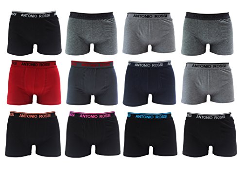 FM London Herren Hipster Fitted 12 er pack, Verschiedene Farbe, X-Large