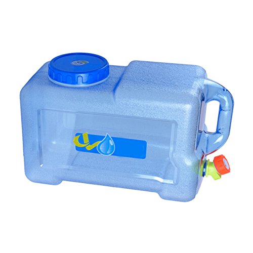 12L Wasserkanister mit festmontiertem Ablasshahn/Wasser Behälter PE mit Griff,Wassertank für Fahrzeug Camping Picknick Outdoor BBQ und Lange Reise