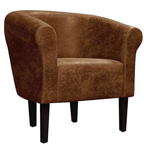 FORTISLINE Clubsessel Loungesessel Cocktailsessel Monaco 2' Antik Braun W364 26