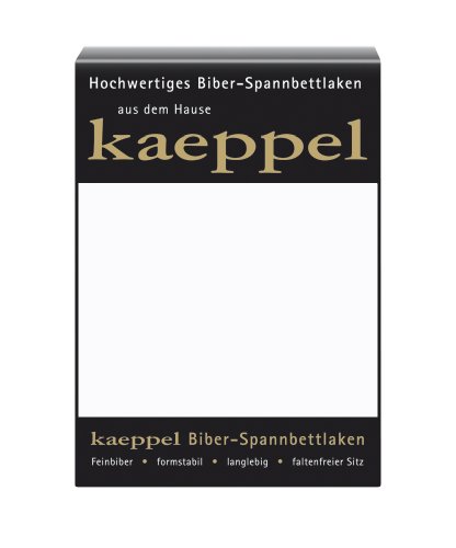 Kaeppel L-016745-01L1-UAKB Biber Spannbettlaken 100 x 200 cm, Farbe: weiß