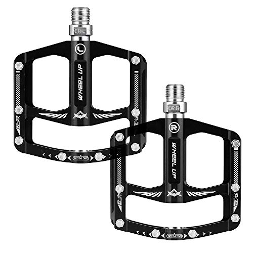 Pioneeryao Fahrradpedale Mountainbike Fahrrad Pedale Fahrrad Pedale Mountainbike Rennrad Pedale MTB Pedale Aluminiumlegierung Anti Skid 1 Paar (Schwarz_A)