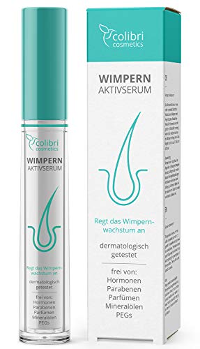 EINFÜHRUNGSANGEBOT - colibri cosmetics Aktiv Wimpernserum, hormonfrei und vegan für Verlängerung und mehr Wachstum (1 x 5 ml)