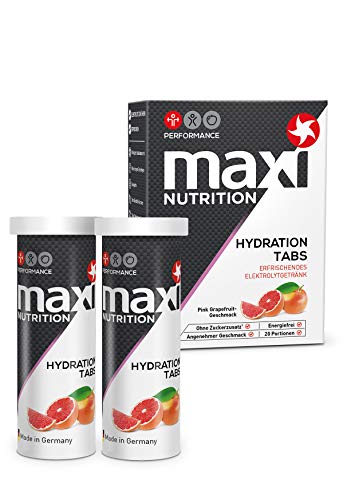 MaxiNutrition Hydration Tabs Pink Grapefruit – Sportgetränk nach dem Ausdauertraining - enthält die wichtigsten Elektrolyte für eine optimale Flüssigkeitsversorgung – 6 x 20 Brausetabletten
