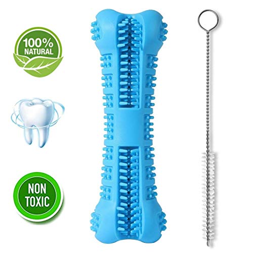 Fttouuy Hundezahnbürste Hündchen Zahnknochen Bürsten aus Hoher- Qualität Silikon- entwickelt für natürliche Zähnereinigung von Haustieren- Hündchen/Welpe/mittelgroßer Hund Zahnpflege