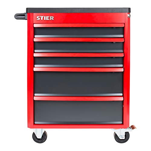 STIER Werkstattwagen Basic+, mit Kunststoffabdeckung, unbestückt - leer, Werkzeugwagen - Montagewagen, Max. Belastung