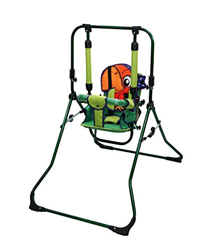 Clamaro 2 in 1 Babyschaukel 'SWING' Indoor Baby Schaukel und Hochstuhl in einem, Sicherheitsgurt mit Bügel, gepolsterter Sitz, kompakt zusammenklappbar - Motiv: Papagei Pirat
