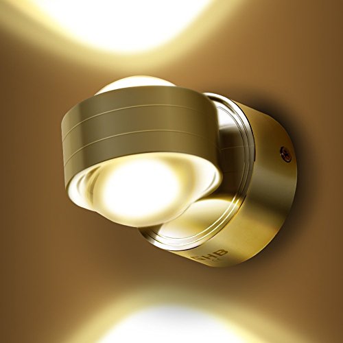 GHB 6W LED Wandleuchte Halb Globe Warmweiß Wandlampe [Energieklasse A+]