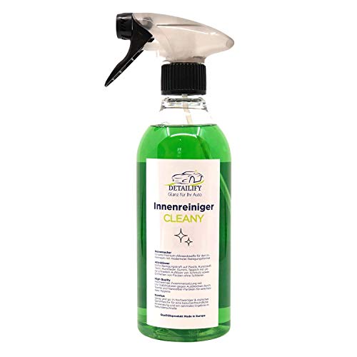 Detailify Cockpitreiniger Innenreiniger Cleany Innenraumpflege Auto KFZ Cockpitspray Cockpitpflege Plastik Kunststoff Armaturenbrettreiniger 500ml
